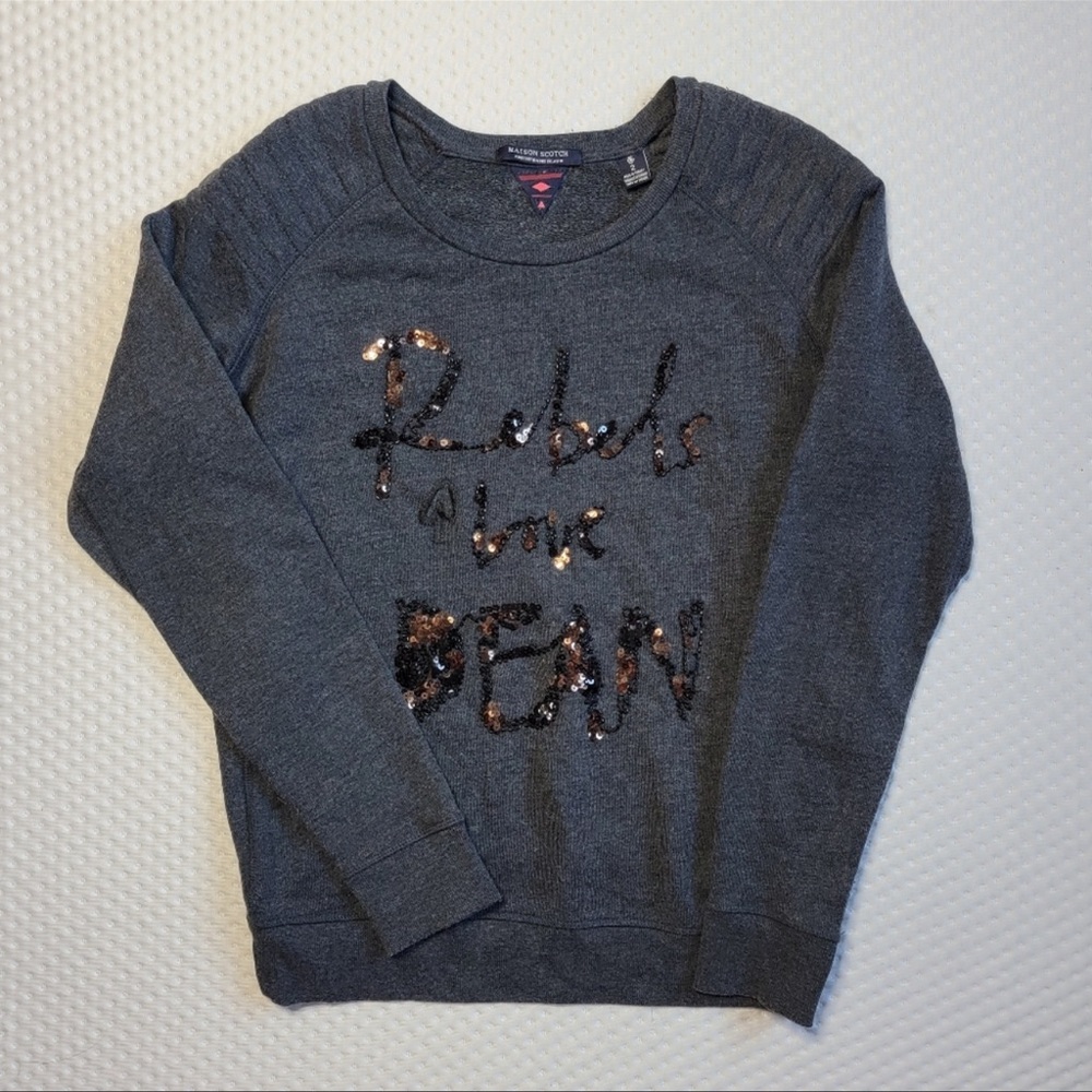 ✨2xHOST PICK✨Maison Scotch Rebels Love Dean Sweater - Picture 1 of 6